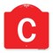 Signmission Designer Series Sign-Sign W/ Letter C, Red & White Aluminum Sign, 18" x 18", RW-1818-22960 A-DES-RW-1818-22960 - alternate 1
